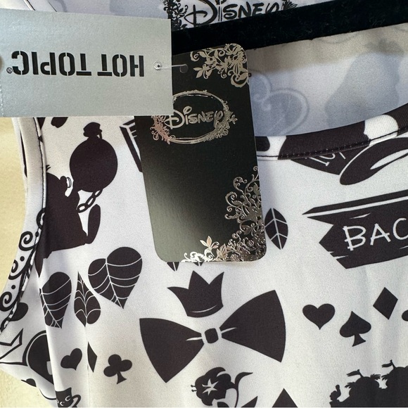 NWT! Disney Alice in Wonderland Icons Mini Dress White & Black | Women’s Medium - Picture 12 of 12